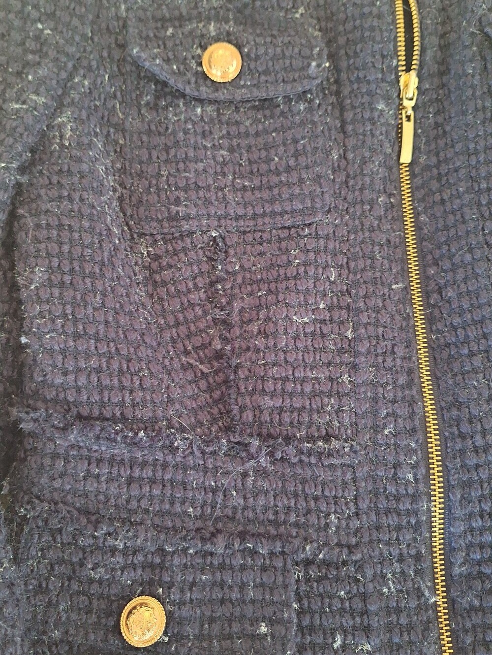 INC Tweed Navy Jacket - Picture 4 of 4